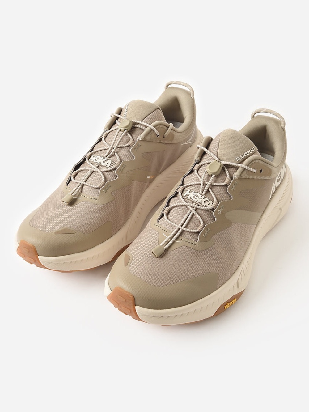 Hoka Men's Transport Tan Beige Athletic Sneakers Sz 10 in Dune/Eggnog